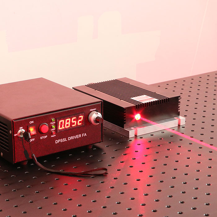 660nm 10W~15W 红色半导体激光器 高功率固体激光器带电源
